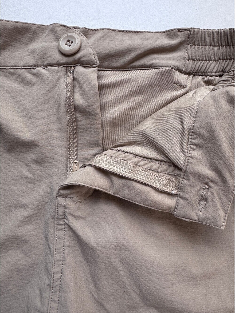 Khaki Hiking Skort Women’s XS High Rise Stretch Utility Travel Zip Pockets - Picture 8 of 8